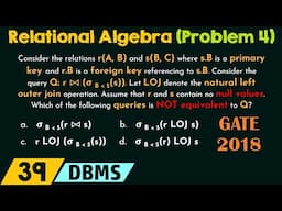 Relational Algebra (Solved Problem 4)