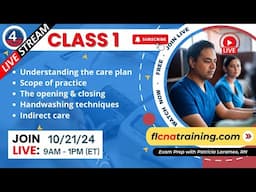 LIVE 4YourCNA Classroom! Class 1 - CNA Basics: Care Plans, Handwashing & More! 💧📋