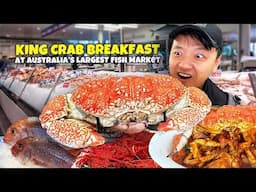 MASSIVE Tasmanian King Crab 🦀 & LOBSTER NOODLES 🍜 for BREAKFAST at Australia’s LARGEST Fish Market