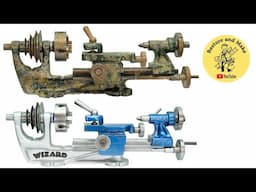 Rusted Vintage Wizard Micro Lathe Full Restoration - Rare British 1940's Mini Lathe Restored