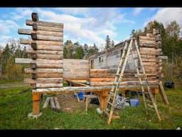 Chainsawing Our Log Cabin To Prepare It To Move Over 70 Miles...