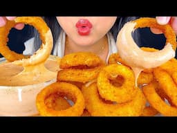 ASMR CRUNCHY ONION RINGS DIPPED IN RAISING CANES SAUCE | EATING SOUNDS | MUKBANG | ASMR PHAN