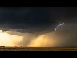 Spinning Supercell Thunderstorm At Sunset