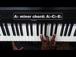 How to Play the A Flat Minor Chord on Piano (Ab minor, Abm)