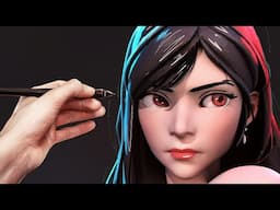 Digital Sculpting is AMAZING! Modeling Tifa Lockhart in Blender - Final Fantasy 7