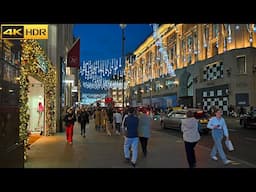 London's First Christmas Lights of 2024 🎄 London Oxford Street Lights [4K HDR]