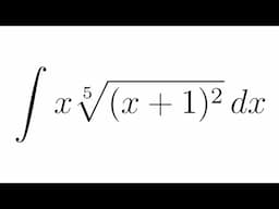 Integration with Substitution - Harder Example