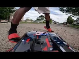 Playing with Snap-On Traxxas Travis Pastrana Electric Car