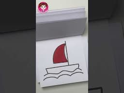 One Minute Coloring - Sailboat #forkids #boat #coloring