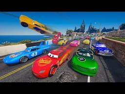 Epic City Race with McQueen Cruz Ramirez The King Jackson Storm & More Action Packed Cars Adventure!