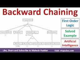 17. Backward Forward Chaining First Order Logic Solved Example Artificial Intelligence Mahesh Huddar