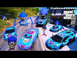 GTA 5 - Stealing SHIN SONIC TAPES CARS in GTA V! (Real Life Cars #272)