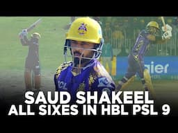 PSL 9 | All Sixes Comes From Saud Shakeel's Bat in HBL PSL 9 | Pakistan Super League 2024 | M2A1A