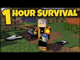 SURVIVING FOR 1 HOUR IN MINECRAFT SURVIVAL TO CHECK MY PROGRESS