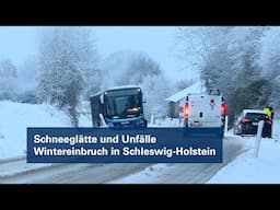 Schneeglätte und Unfälle: Wintereinbruch in Schleswig-Holstein