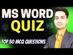 Microsoft Word Quiz | Top 50 MS Word MCQ Questions and Answers For Competitive Exams