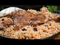 طبخ رز البشاور باللحم أطيب وألذ وصفة 😋 Cooking Delicious Peshawari Rice with Lamb! Amazing Recipe 😋