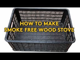 How To Make Smoke Free Wood Stove From Cement And Plastic Baskets - Cement Craft Ideas