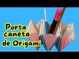 PORTA CANETA/LÁPIS FÁCIL DE ORIGAMI ✏️✏️