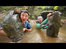 CATFISH Noodling For RIVER MONSTERS w/ Ayo Fishing (First Time!)