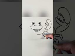 How to Draw A Cute Crab #ytshort #kidsvideo