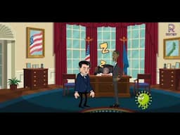 Truthman Transports to Oval Office - Biden Asleep - Xi Jinping & Obama Visit (Cartoon Parody)