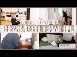 NEW! URGE TO PURGE: PRE CHRISTMAS clean and declutter with me 2024 | Holiday Bedding Refresh