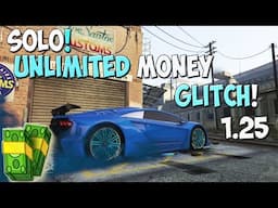 GTA 5 Online : Solo Money Glitch "1.25" Solo Money Glitch After Patch 1.25 (GTA 5 1.25 Money Glitch)