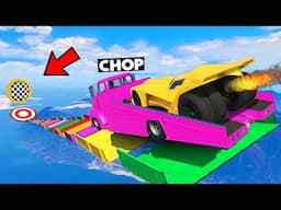 GTA 5 Epic Car Mega Ramp Challenge! Can We Survive with Chop?