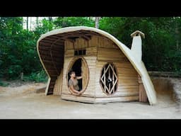 Build a Log Cabin and Live in the Wilderness - Build a Dome Kitchen, Walls, Doors - Part 2