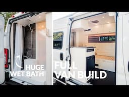 FULL VAN BUILD | Detailed Walkthrough of Construction Process | Promaster 136" with Huge Wet Bath