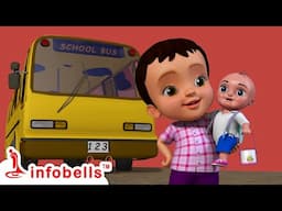 School Bus Aa Gayi! Taiyaar Ho Jao! -Pretend Play | Hindi Cartoons Video | Infobells #hindicartoons