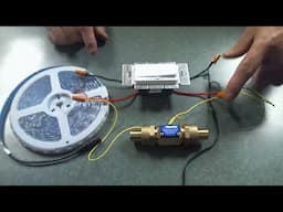 How to control LED strip with flow switch and a dimmer | Proof of Concept.