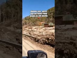 BREAKING!! ⚠️ DESTROYED! Chimney Rock NC horror Images, Worse then you think 🫣😭#hurricane #helene