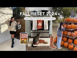 FALL RESET 2024 🍂 decorating, reading list, getting cozy