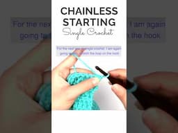 No more turning chain! Use the Chainless Starting Single Crochet instead #crochet #crochettutorial