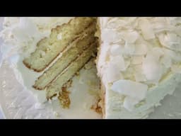 Moist WHITE CHOCOLATE COCONUT 3-LAYERED CAKE Recipe