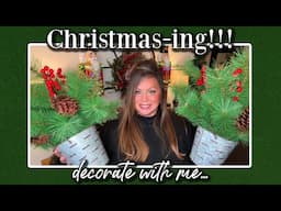 CHRISTMAS-ING ON THE LOWER LEVEL | DECORATE WITH ME