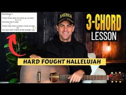 Brandon Lake || Hard Fought Hallelujah || Acoustic Guitar Lesson with Chords, Strumming, & Lyrics