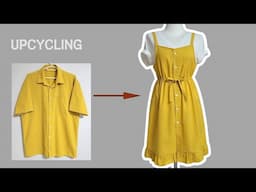 DIY  Upcycling  Shirt/셔츠 리폼/뷔스티에/원피스/치마/남방/Dress/Reform Old Clothes/안입는옷/옷만들기/skirt/Refashion