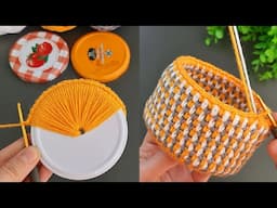 SUPER IDEAS!😍How to make eye-catching crochet✔Super easy Very useful crochet decorative Basket,Box.