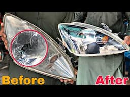 Headlights Restoration! How to Repair, Fix, Restore & Build Automobile headlights in 7$