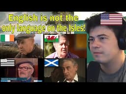 American Reacts Celtic languages without accent (languages comparison)