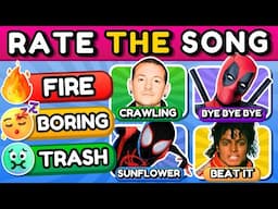 RATE THE SONG 🎵 Most Popular Songs Tier List 🔥 | Music Quiz