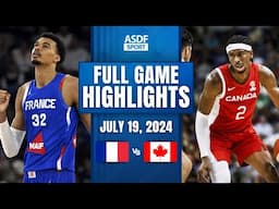 FRANCE vs CANADA Full Game Highlights (Friendly International Games 2024)