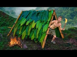 I Built a Primitive Survival Shelter