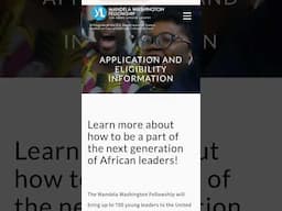 Mandela Washington Fellowship #shorts #mwf #fellowship #internship #usavisa #immigration