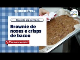 Receita: Brownie de nozes e crisps de bacon - Rio Grande Rural