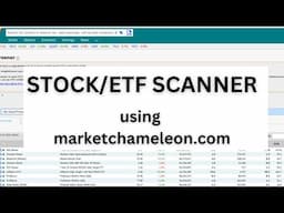 SCANNING STOCKS/ETFS using Marketchameleon for HIGH VOLUME & IV