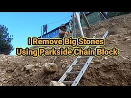 I Remove Big Stones Using Parkside Chain Block| Pond Making in my Farm #diyprojects #farmlife